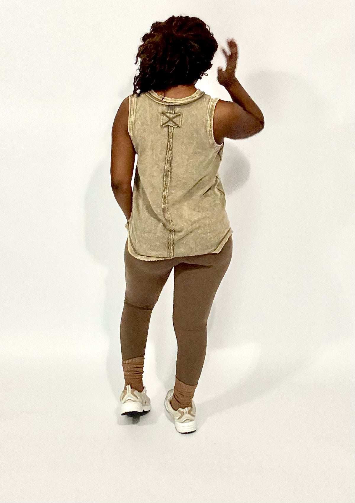 Everyday Ease Washed Henley Set – Mocha